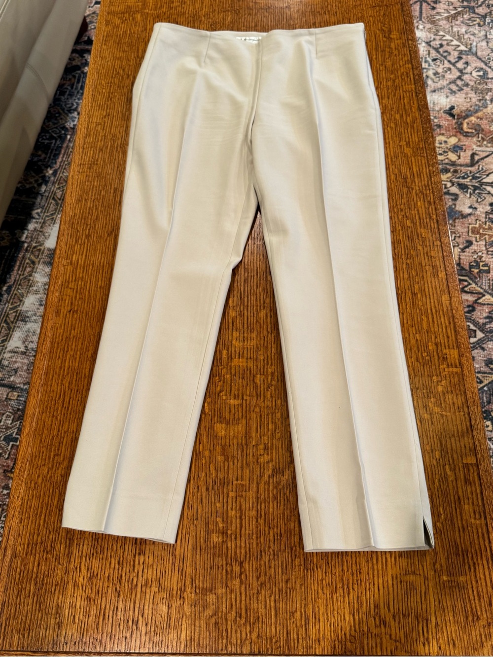 Neiman Marcus tan cropped pant